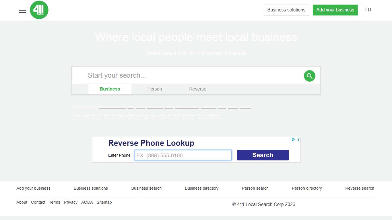 Canada's Local Search Engine 411.ca